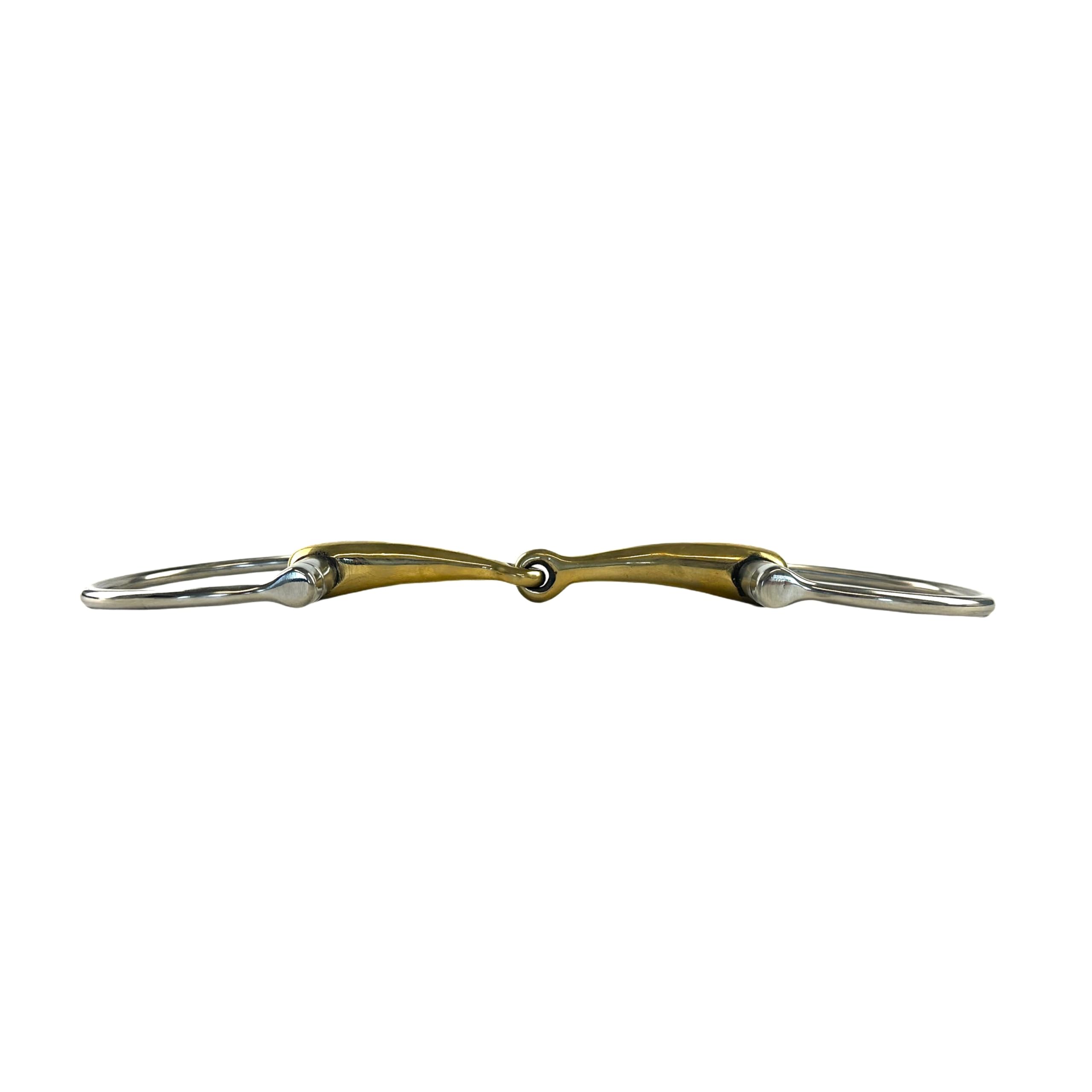 ES0212 JW Gebiss Kupfer D-Ring D-Trense Einfach Gebrochen aus Edelstahl Gebissstärke 16 mm (12.5 cm)