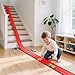 KETIEE Flex Tracks 16Ft for Kids: Flexible Race Car Ramp Track with 4 Small Racecars and 8 Suction Cups Compatible with Diecast 1/64th Cars, Rolls Up Portable Racetrack for Ages 3 & Up