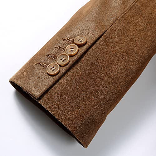 Image of FLAVOR Men's Real Leather Blazer Classic Leather Jacket