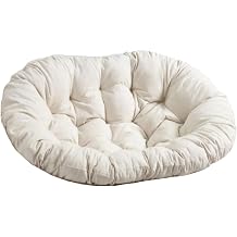 Double Oversized Papasan, Egg Chair Cushion, Double Papasan Chair Cushion,Double Sink Into Thickened Papasan Seat Cushion Rattan Wicker Cushion,White,67 * 47inch