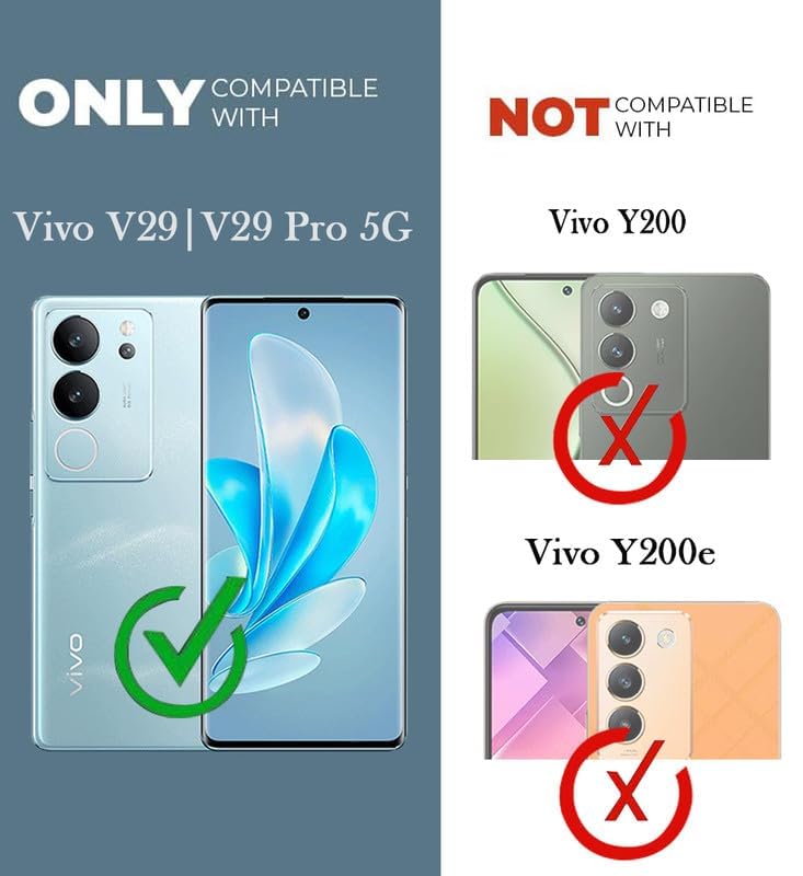 Image of NISHTECH for Vivo V29, Vivo V29 Pro 5G Premium Transparent Hybrid Soft Slim Dust Proof Back Case Cover Silicone with Camera Protection