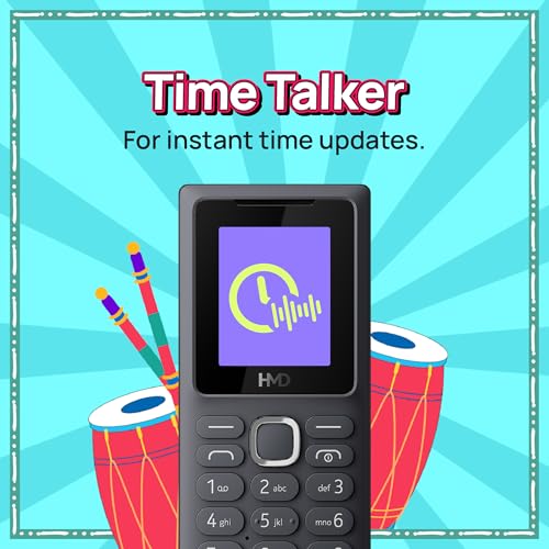 Image of HMD 101 Keypad Mobile Phone | Dual SIM, Long Lasting Battery, Durable Design, English Phone Talker, Wireless FM Radio, MP3 Player, MicroSD, 1-Year Replacement Guarantee | Grey