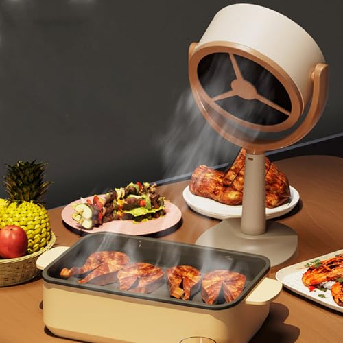 Portable Desktop Range Hood,Powerful 2-Speed Kitchen Exhaust Fan with Reusable Carbon Filters,Strong Suction,125° Adjustable Rotation, Low Noise,Kitchen Fan for Smoke Removal in BBQs, Hot Pots, RVs