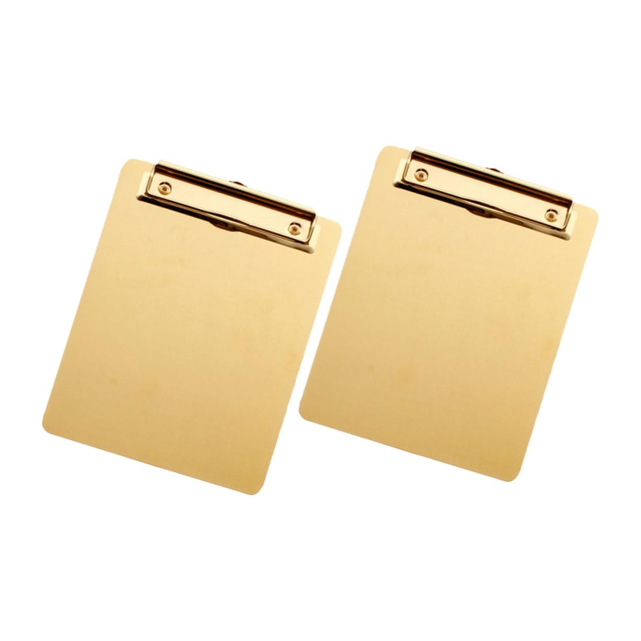 Metall Klemmbretter und Leichtem Design mit Sicherem Halt aus Edelstahl 2 Stück A5 in Gold für Büro und Dokumentenaufbewahrung
