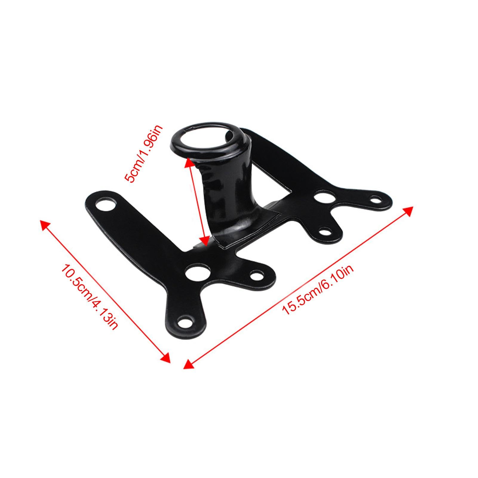 Staffa Universale Per Tachimetro Moto | Supporto Contagiri In Alluminio Nero | Regolabile E Robusto - 2