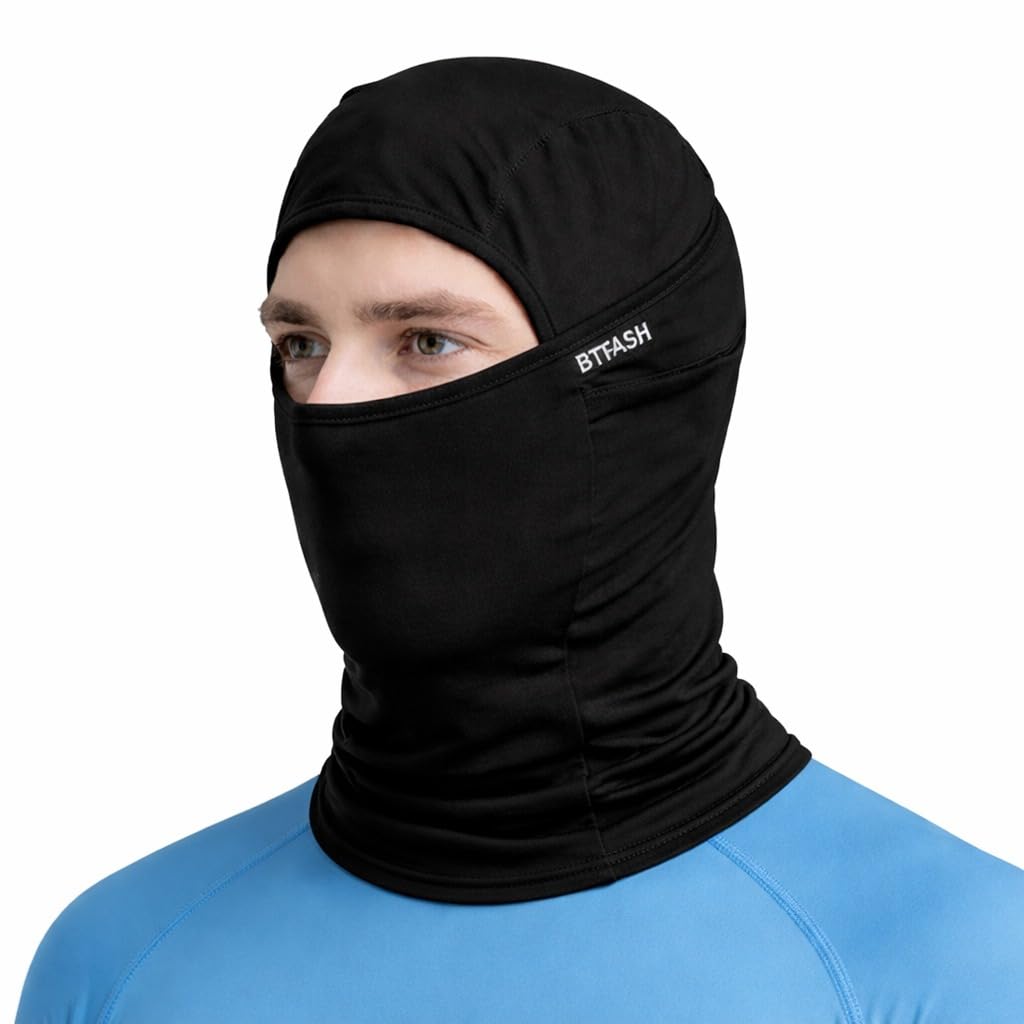 btfash Full Face Balaclava Mask for Bikers | Breathable Helmet Liner Head Cover for Bike Riding | Windproof & Dust Protection Face Mask for Men | Stretchable Bike Helmet Mask.-picture-17