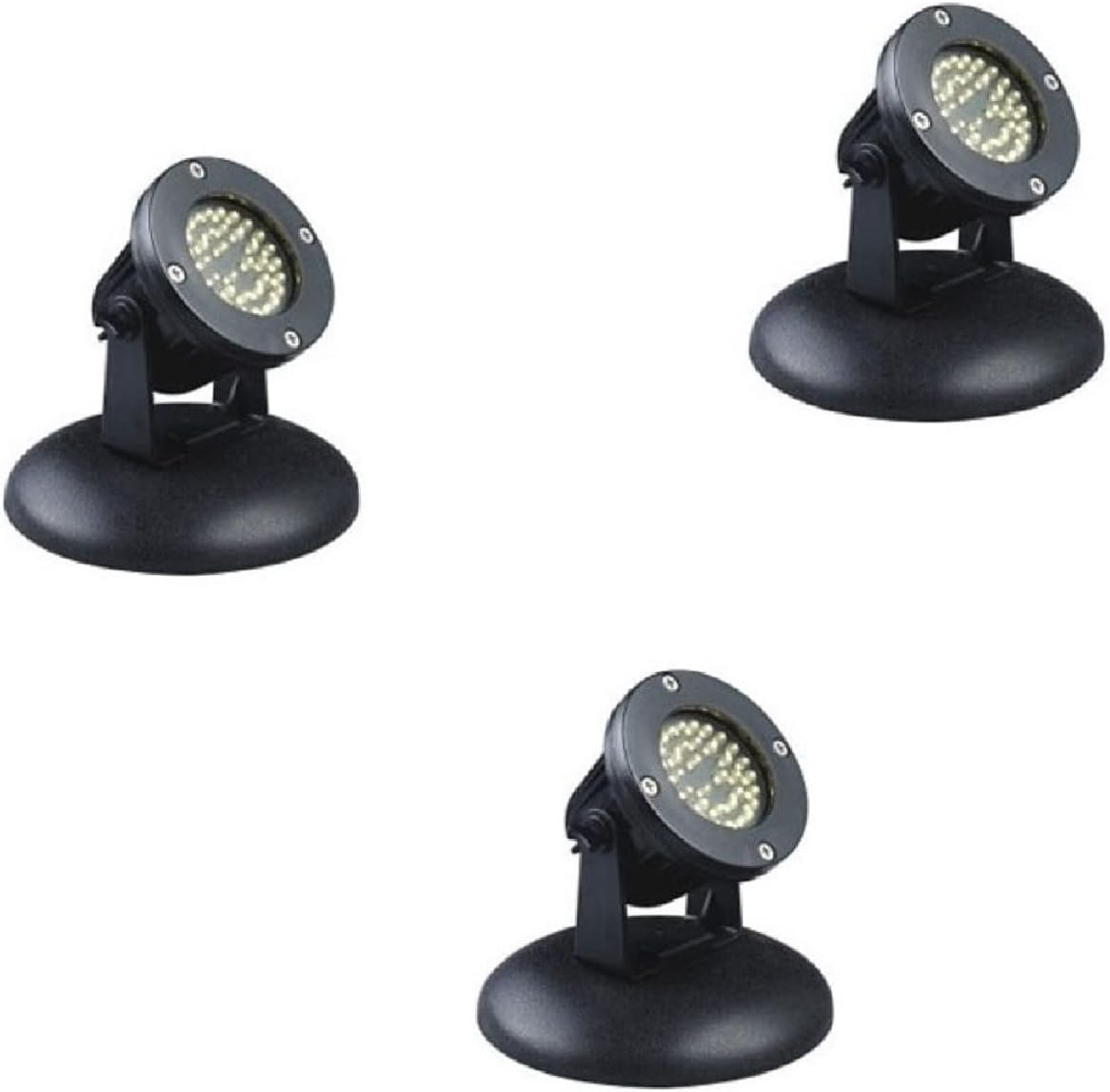 JebaoSet of 3 12v LED Submersibler Pond and Patio Garden Lights - PL3LED-3 - LED x 36
