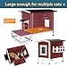 Petsfit Large Outdoor Cat House for 3 Adult Cats Waterproof, Outside Feral Cat Shelter with Escape Door & Stair Weatherproof