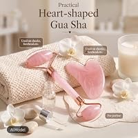 Pink Resin Facial Roller & Gua Sha Set – 2-in-1 Beauty Tool — image 5