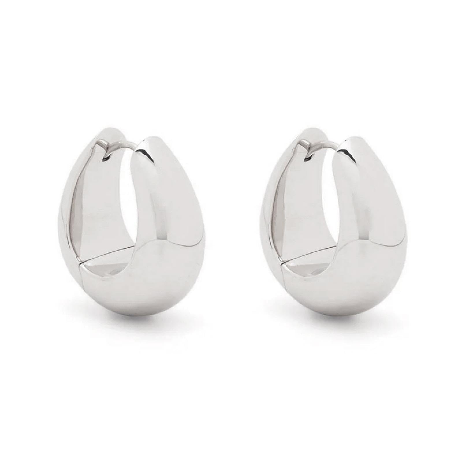 ChesKiGold Plated Round Earrings silvery