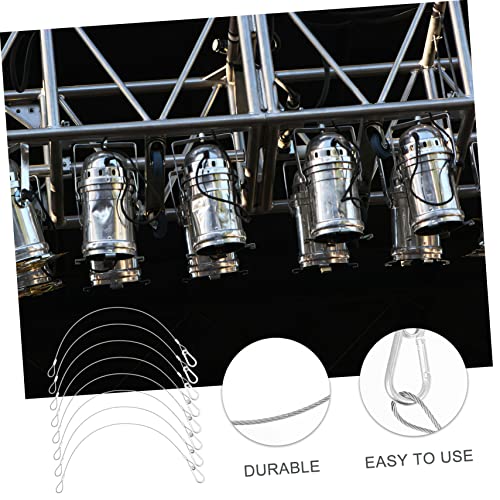 SUPVOX 8 Pçs Corda De Iluminação De Palco Resistente Corda De Segurança Corda De Metal Cabos De Segu