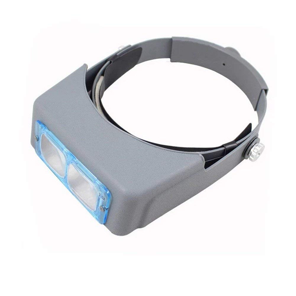 Lesebrille Mit Licht, Reparaturwerkzeug Für Das Stirnband, Geschenk Für Kinder Und Senioren, Inklusive 4 Hd-Linsensätzen (1,5X, 2X, 2,5X, 3,5X), Elektronischer Lesebrille,