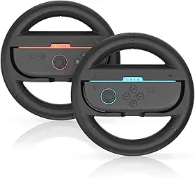 Volante Switch para Nintendo Switch 2, Mario Kart Racing Wheel para 2 controles Joy Cons, pacote com 2 volantes Nintendo Switch para Mario Kart World/Mario Kart 8 Deluxe Switch Accessories (2025)