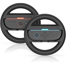 Switch Steering Wheel for Nintendo Switch 2,Racing Wheel for Switch 2 JoyCon Controller,2 Pack Nintendo Switch Steering Wheel Fit Mario Kart World/Mario Kart 8 Deluxe Switch Accessories Switch2 Wheel