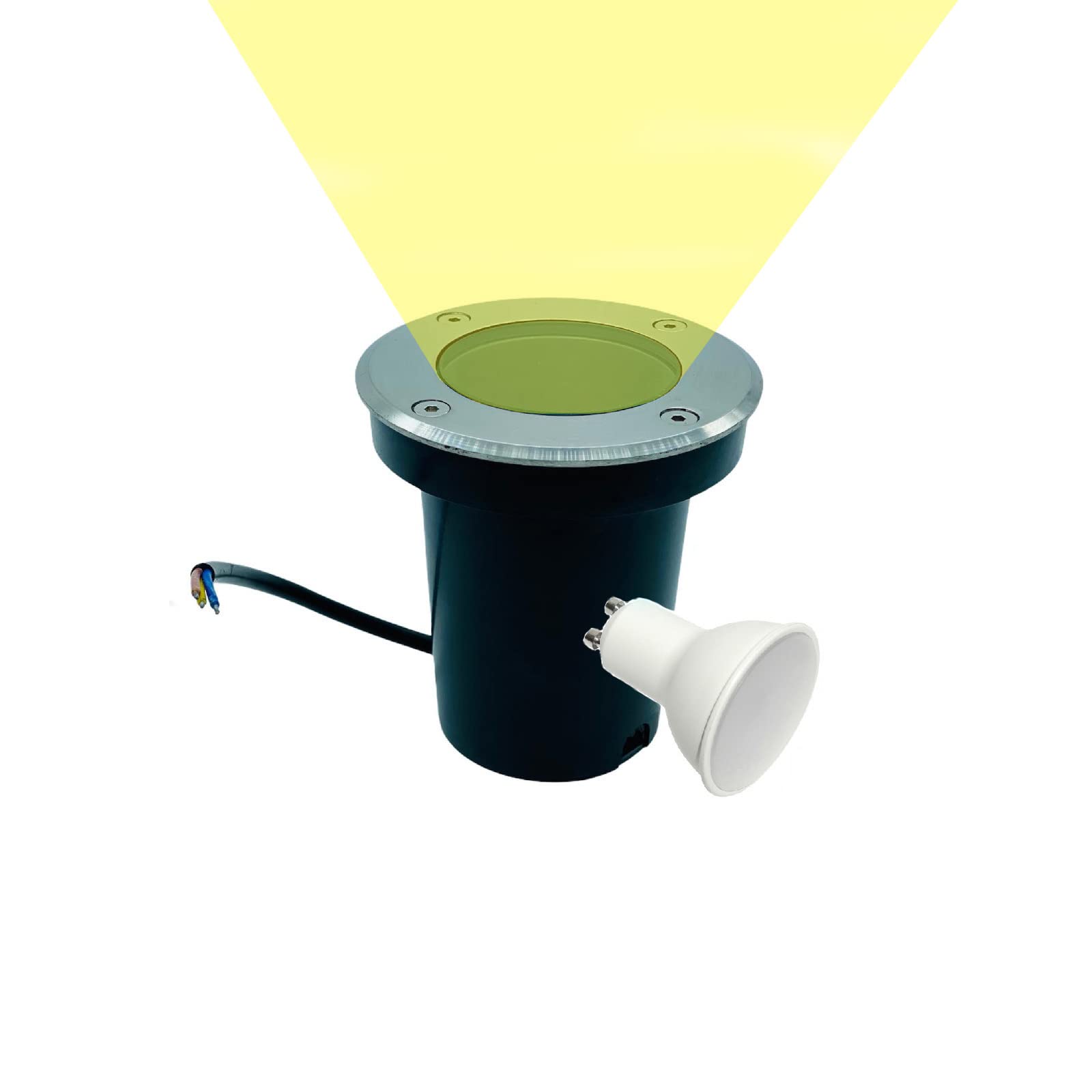 Faretto Da Incasso A Terra Esterno - 4 Pezzi Impermeabili IP67 - Per Giardino E Vialetti - Attacco GU10