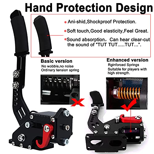Image of Upgrade USB Handbrake Support G920 Compatible with Xbox ONE /Xbox ONE S for Simracing Game Sim Rig with Clamp Also Suitable for PC (Black)