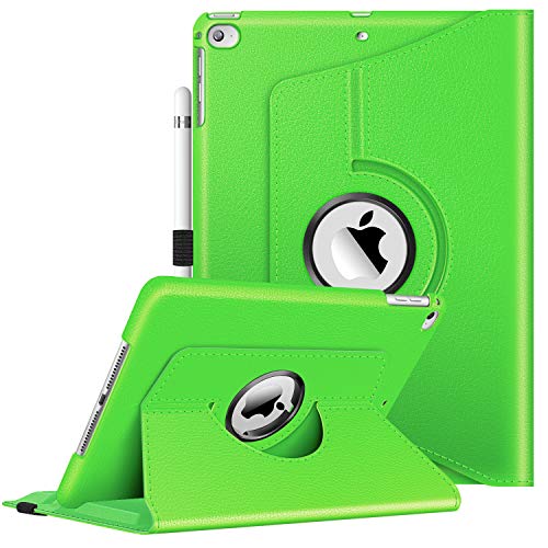 Fintie Rotating Case for iPad 6th / 5th Generation (2018/2017), iPad Air 2 / Air 1 (9.7 Inch) - 360 Degree Rotating Protective Stand Cover Auto Sleep, Green