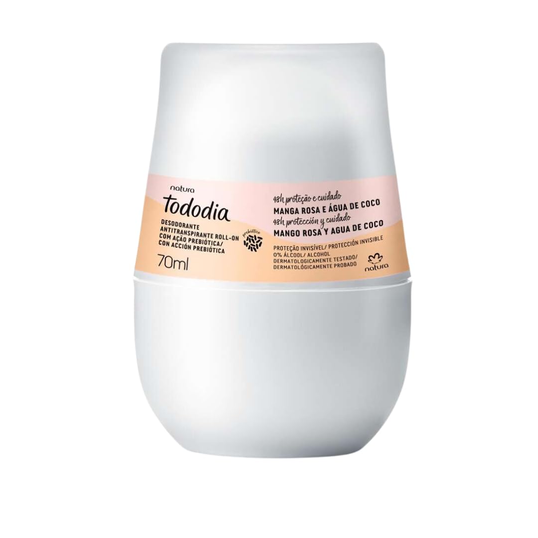 Desodorante Antitranspirante Roll-on Tododia Manga Rosa e Água de Coco 70 ml