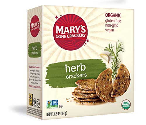 Mary's Gone Crackers Herb Crackers, Organic Brown Rice, Flax & Sesame Seeds, Gluten