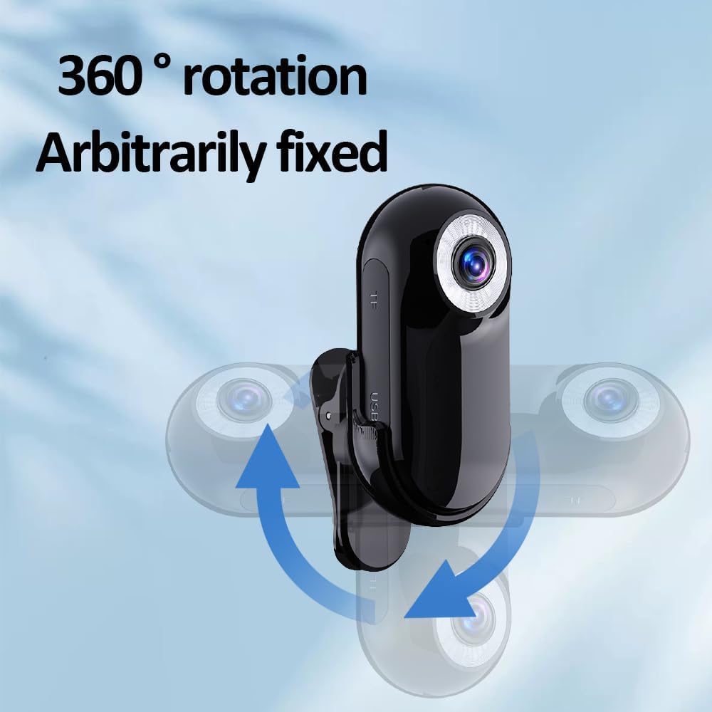 Xilecam Mini Camara Deportiva con Tarjeta de Memoria de 32GB, Camara Moto con Accesorios Cámara Casco Moto Ideal para Usar como Regalo Amiga(Blanco)