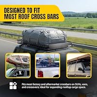 MaxxHaul 50506 robuster Universal-Dachträger aus Stahl, 162,6 x 99,1 x 15,2 cm, Schwarz – Ansicht 6