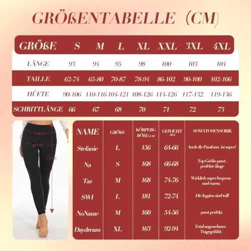 Missluck Thermo Leggings Damen Gefüttert Thermoleggings Verdickte Plüsch Thermohose Fleece Leggins Warme im Winter,Schwarz,S