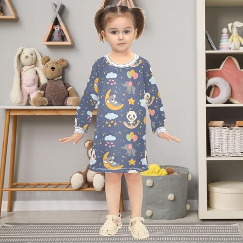 Girls Dresses Toddler Girl Clothes Cute Sleep Animal Winter Casual Long Sleeve for Kids 2-8 Years2