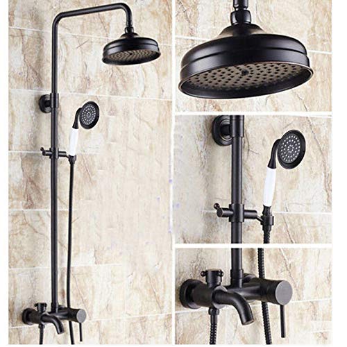 Colonne de douche bronze huilé anti-trace pour mitigeur de baignoire et salle de bain rétro