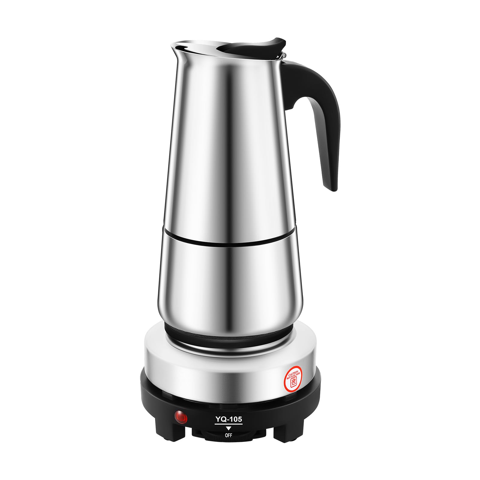 trggvvrt 450ml Moka Pot Coffee Maker,Stainless Steel Coffee Pot Stovetop Espresso Maker, Suitable for Ffices, Bars, Restaurants, Lounge Bars