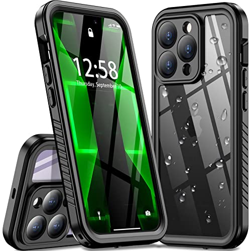 Oterkin for iPhone 14 Pro Max Case Waterproof, iPhone 14 Pro Max Phone Case with Built-in Screen Protector [360Â°Full Body Protection][12 FT Military Grade] Rugged Case for iPhone 14 Pro Max (Black)