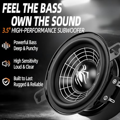 Image of 3.5 Inch Speakers, 600W 4 Ohm 3.5 In Speaker Car Audio Aluminum Cone Woofer