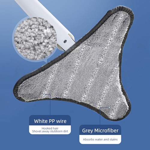 Vadrouille manuelle d'extrusion avec 6 chiffons microfibres lavables - 6