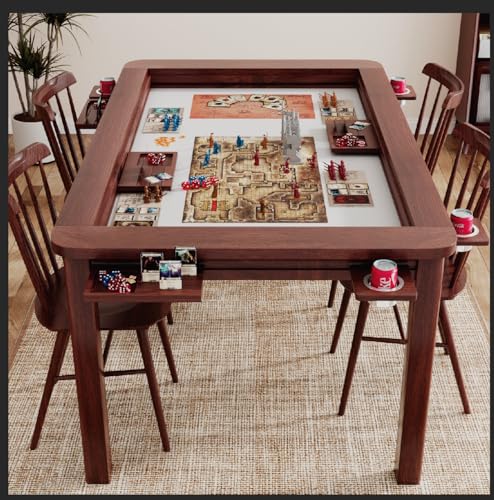 Solid Wood Game Table with Removable Top & Accessories