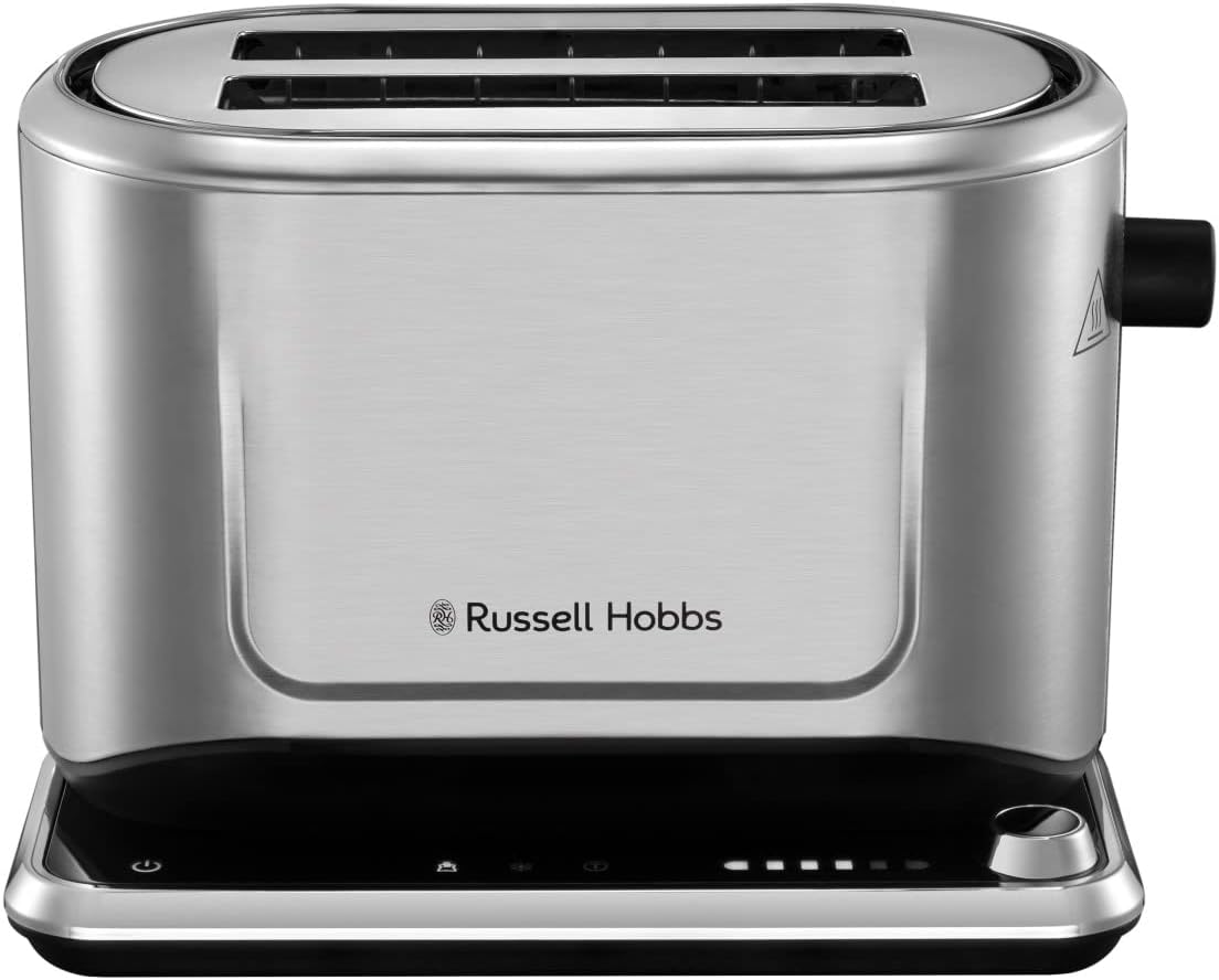 2 Slice Attentiv Toaster with Colour Sense Technology; Adapts toasting time to bread type (Favourite settings memorised, Touch screen control, Lift & look, 1640W, Stainless Steel) 26210