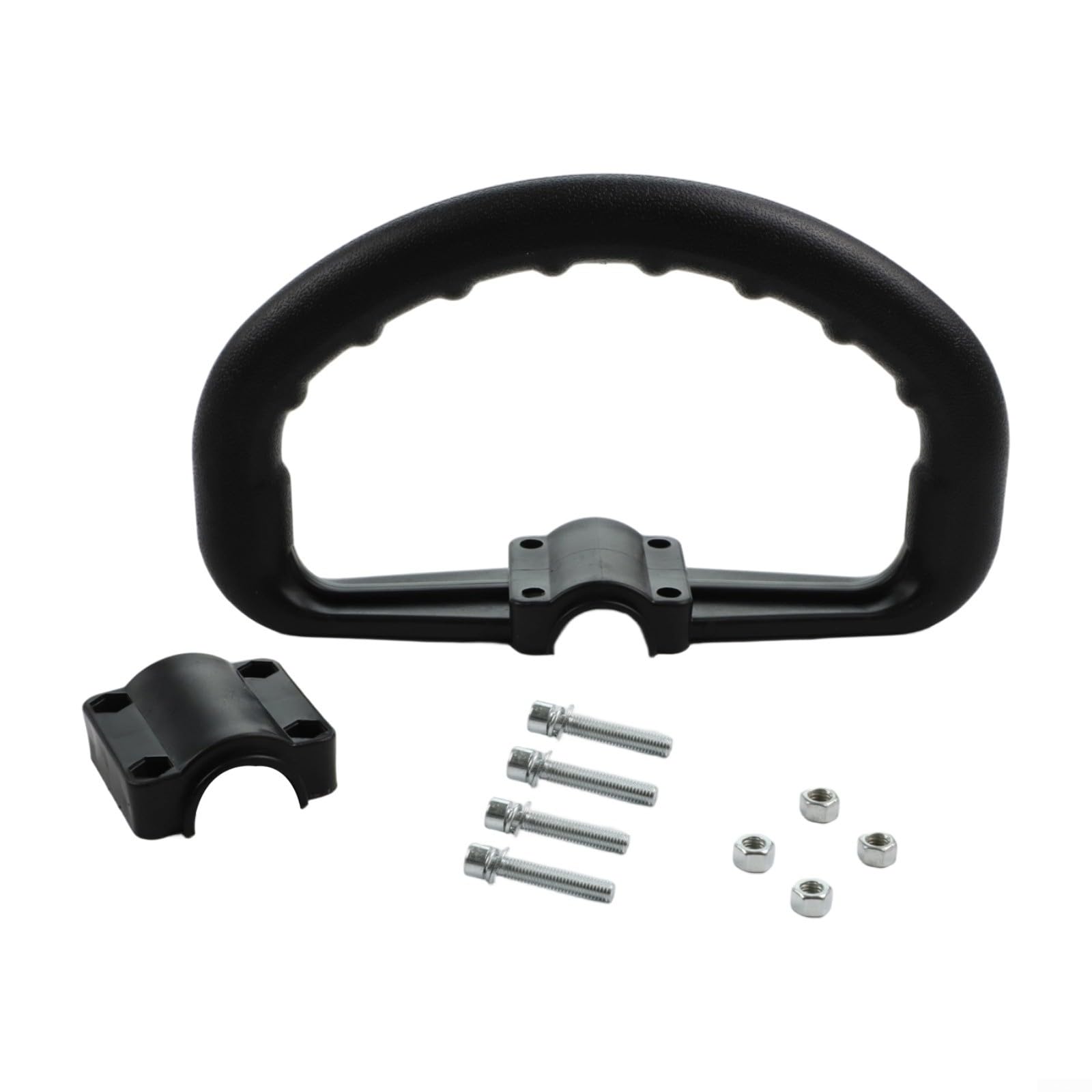 Kit di montaggio per maniglia per decespugliatore, per prato da giardino, pezzo di ricambio ergonomico in metallo PP per decespugliatori laterali e tosaerba a zaino