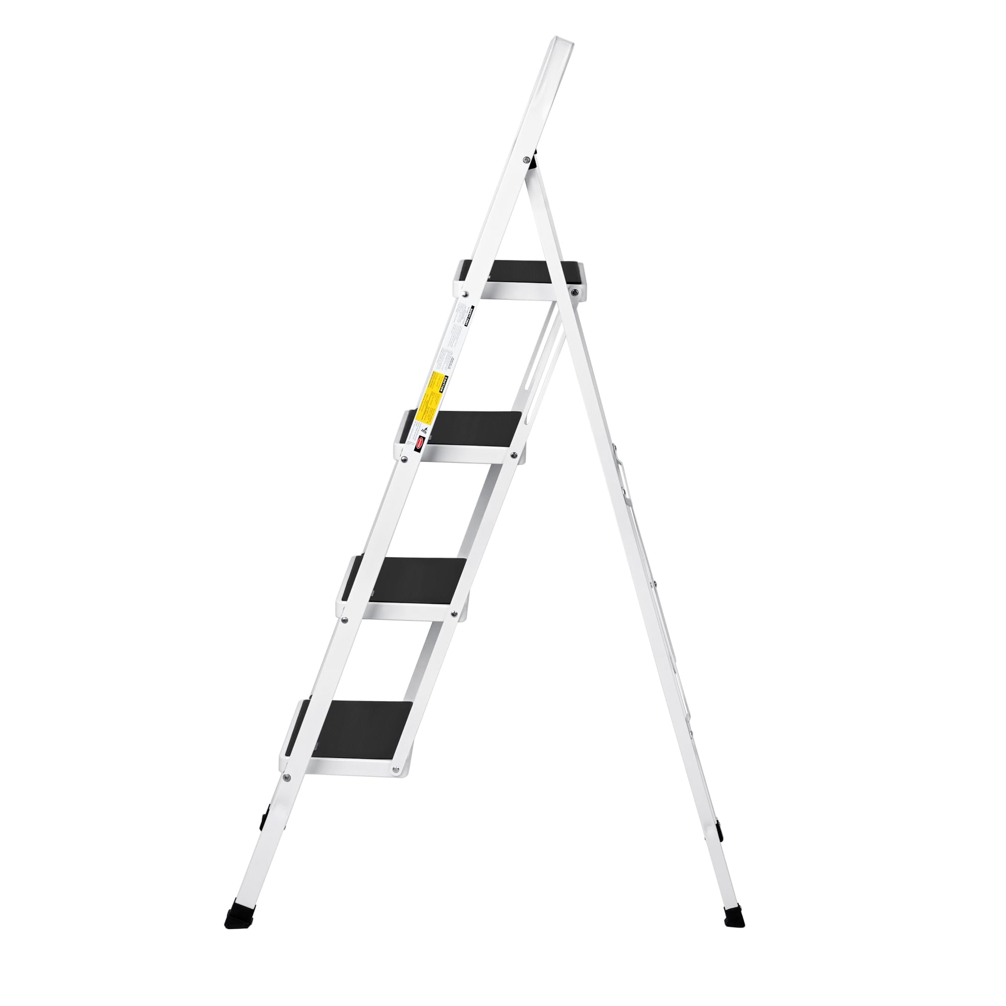 Escalera Plegable de 4 peldaños con Estructura de Acero | Taburete Multifuncional con Superficie Antideslizante y Base Estable | Ligera, portátil y Segura para hogar, Oficina y tareas domésticas