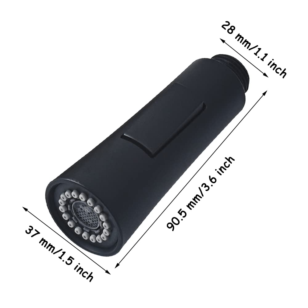 Cuisine Rechange pour Robinet, Rechange pour Robinet D'évier de Cuisine, Pivotant Aérateur de Robinet, 2 Modes Réglable Cuisine Robinet, pour Cuisine, Salle de Bain, Toilette (Noir)
