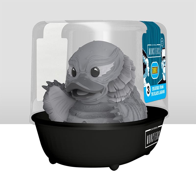 TUBBZ First Edition: Horror - Universal Monsters Creature of the Black Lagoon Black and White Cosplaying Rubber Duck Vinyl Figure - Image 2
