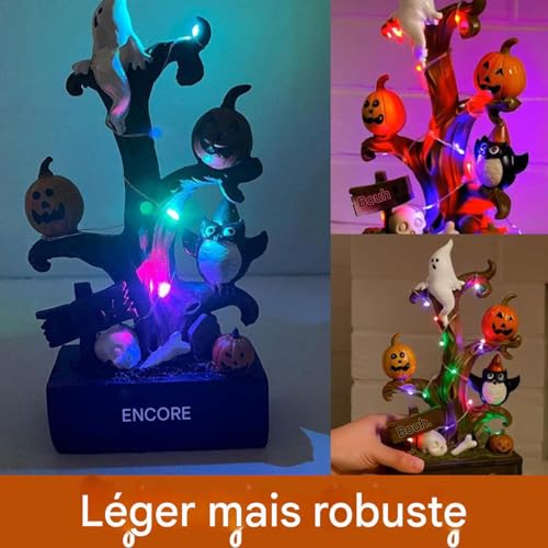 Sculpture d'arbre pour Halloween : cadeau ornement en résine pour table - 4