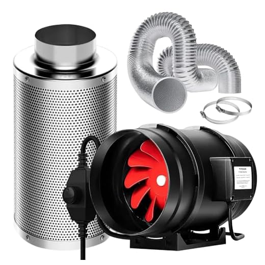 NICEGROW.de Abluft-Set 100 Belüftungsset 135m³/h Lüfter Dimmer AKF Aktivkohlefilter Growbox 13 VIVOSUN Abluftset 200mm Rohrventilator mit Luftkohlefilter und Abluftschlauch,1223m³/h EC-Motor Abluftventilator,leiser Rohrlüfter,R8 Rohrventilator für Indoor,Growzelt und Gewächshaus Hydrokultur
