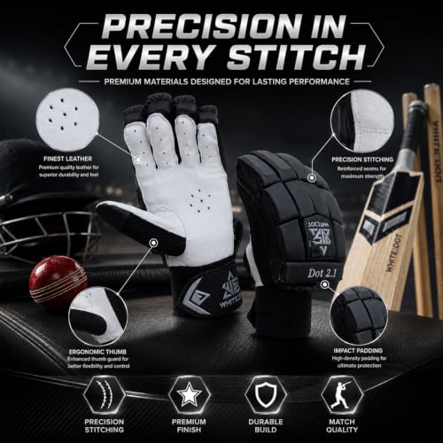 WHITEDOT Sports Dot 2.1 Cricket Batting Gloves, Large, Right Hand, - Image 8