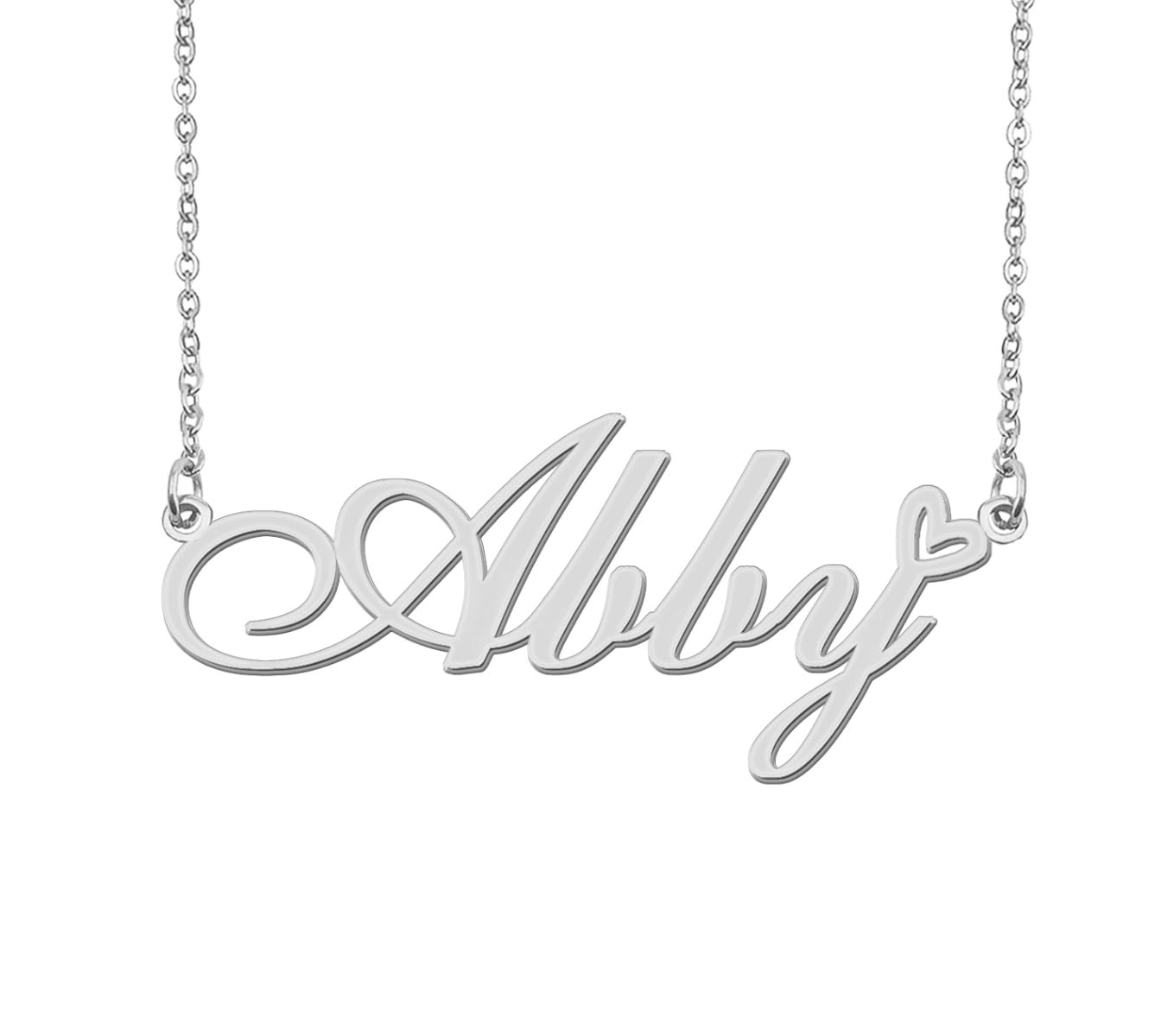 Aoloshow Personalized Heart Name Necklace Gold Custom Any Names Stainless Steel Jewelry for Womens Graduation