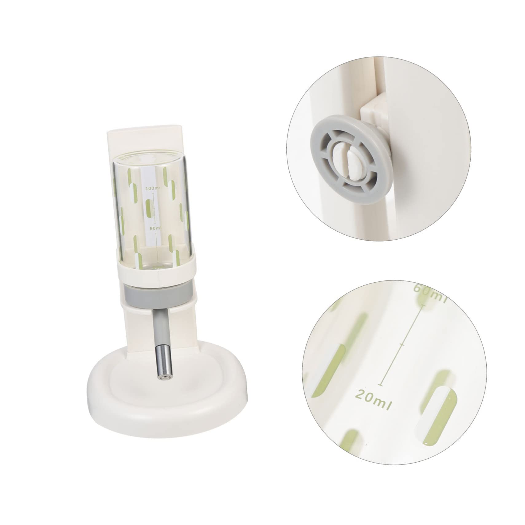 Wasserspender Wasserstandsanzeige Abs Hamster und Verstellbarer aus Glas Design mit Transparentem Einfacher für Haushaltskleintiere und Haustierkäfige