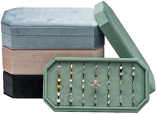 Cowfex PN092 Velvet Ring Organizer Display Tray Jewelry Box Multiple Rings thumb #6