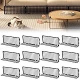 12 Pcs Plastic Mesh Under Sofa Blockers, Flexible Furniture Gap Guards for Couches, Pet & Toy Protection, Tool-Free Setup
