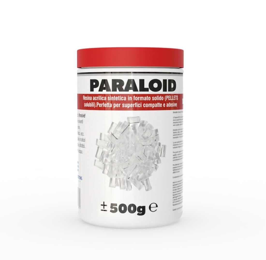 Paraloid B72, 100% Resina Acrílica Sólida, reduce las microporosidades consolidando y limitando la absorción de agua. (500, Gramos)