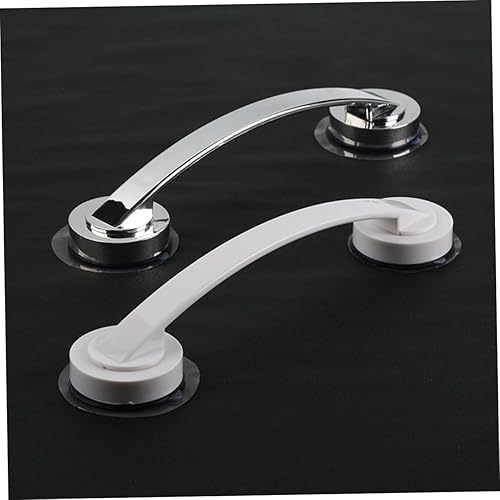 Miniatura 5 de jojofuny Barra de soporte para barandilla de ducha, barra de metal con ventosas para pasamanos de seguridad de vidrio, barra de seguridad para el