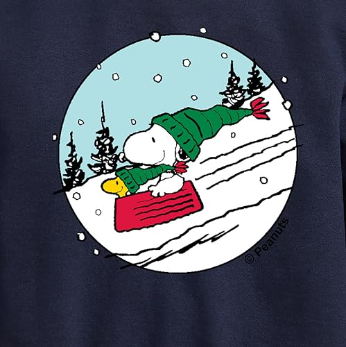HYBRID APPAREL - Peanuts - Snoopy Woodstock Sled - Toddler & Youth Crewneck Fleece Sweatshirt3