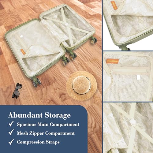 Tommy Bahama 30.5 Inches Rolling Luggage, Hard-Sided Suitcases with Spinner Wheels, Olive3