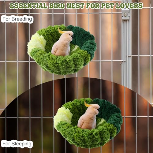 Image of Bird Nest for Cage House Hanging Winter Warm Comfortable Bird Bed Durable Material Hanging Bedding for Conure Lovebird Canary Finch Coneshape Hamster Hummingbird Parakeet Laying Eggs Resting